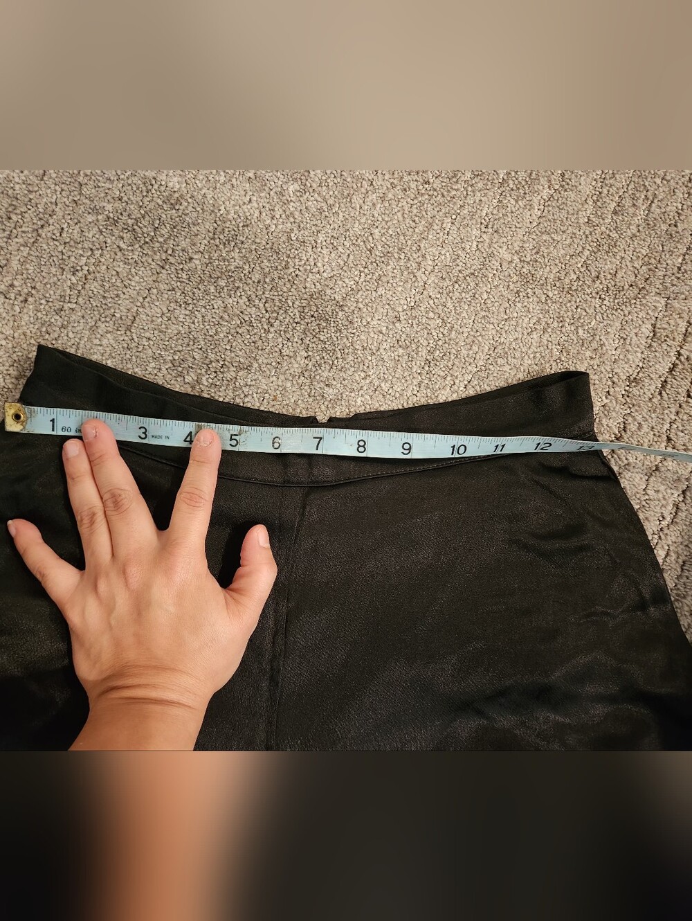 Satin Palazzo Pants - Black - Picture 4 of 5